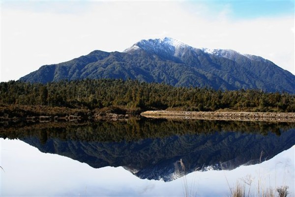 Refections Mount Turiwhate Ecological Island from Trust Power water race